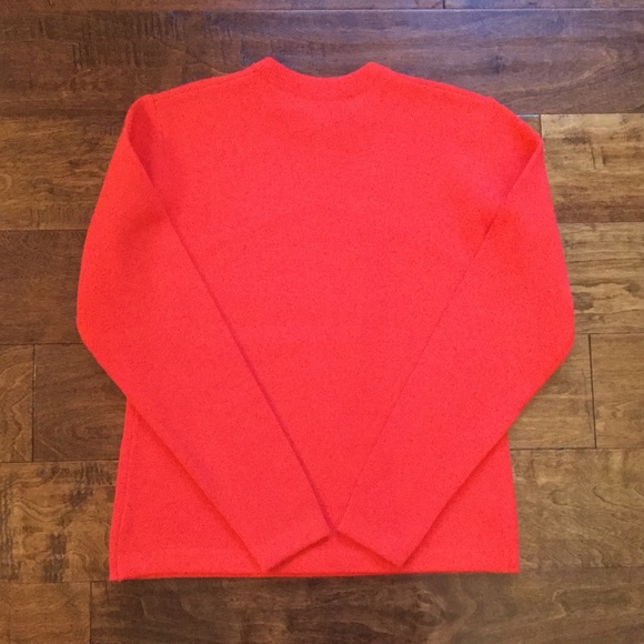 Vintage 70s 80s Slalom Orange Wool Ski Sweater - Picture 7 of 8